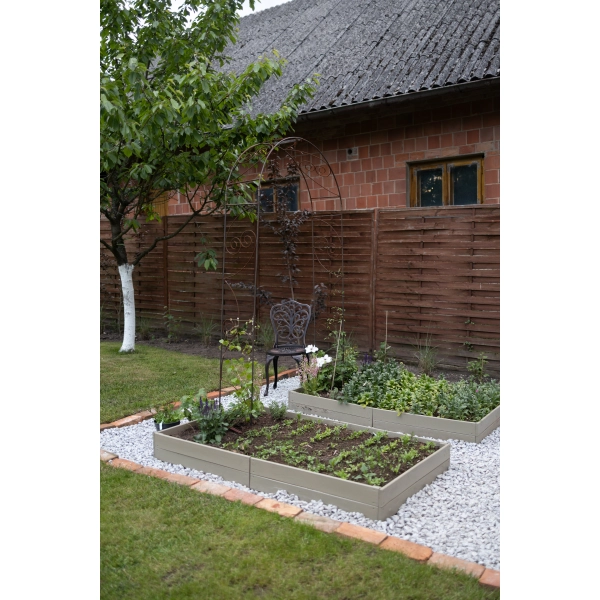 Pergola metal LUCK DESIGN łuk szerokość 120cm wysokość 230 cm + 4× Haczyk haki metalowy DO MOCOWANIA DO ZIEMI 30cm
